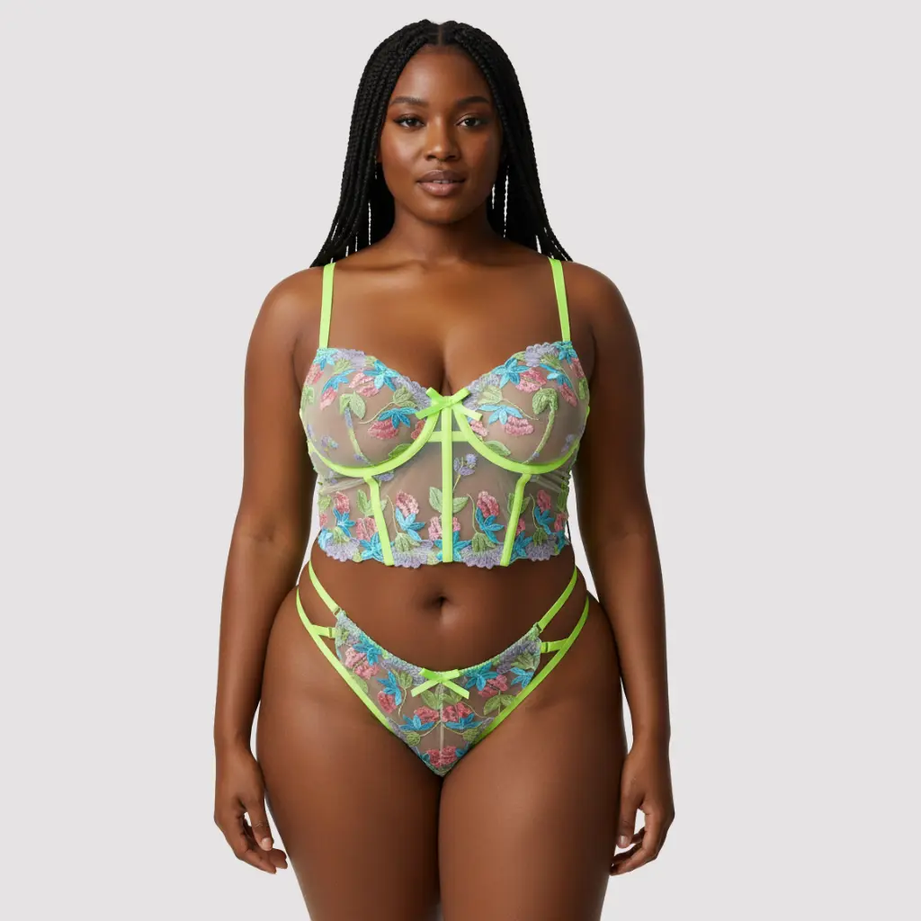 [LN-FLF-000000101] Lingerie deux pièces -Nuit de Douceur (L)